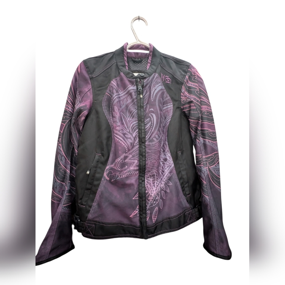 Harley-Davidson Women’s Mesh Riding Jacket Purple Black MotorClothes Size S